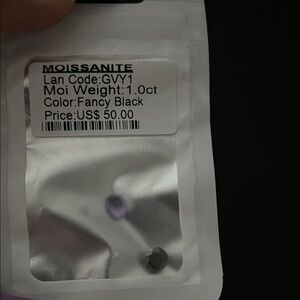 Moissanite Fancy Black Stone